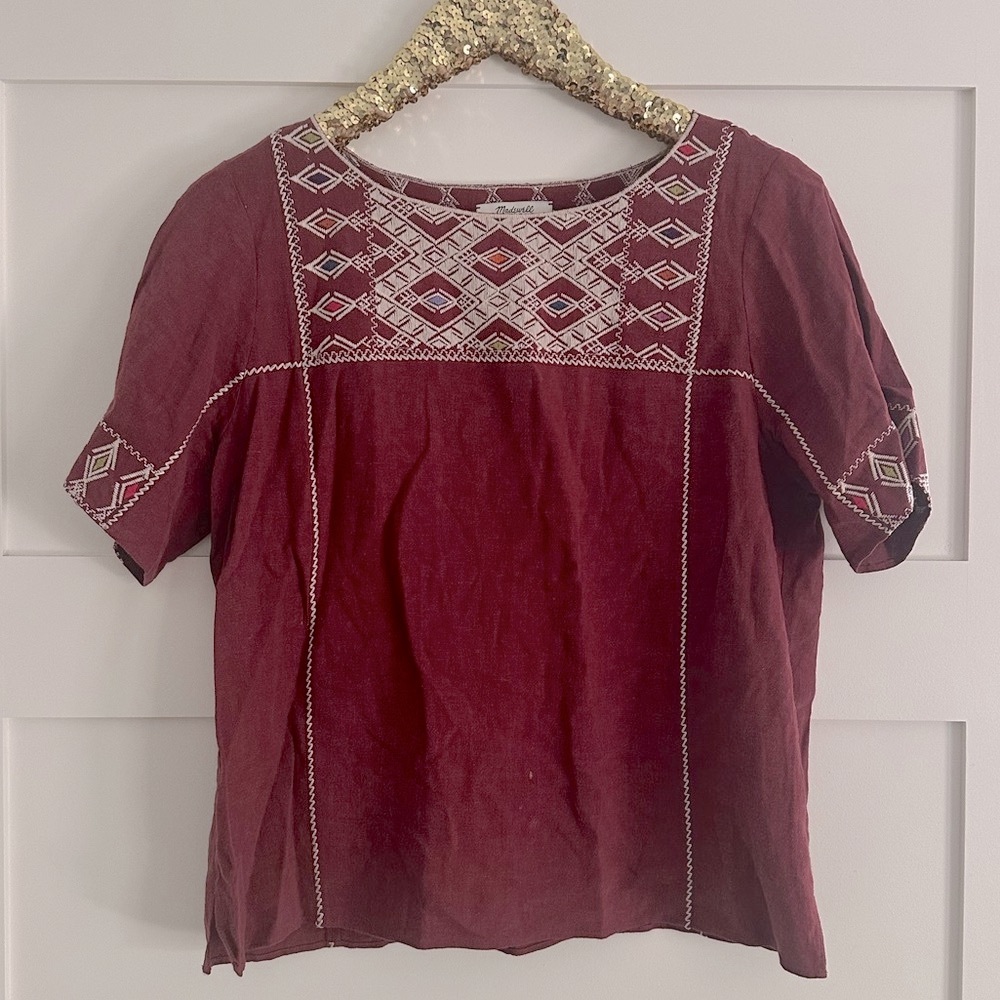 Madewell Embroidered Women's Boxy Top